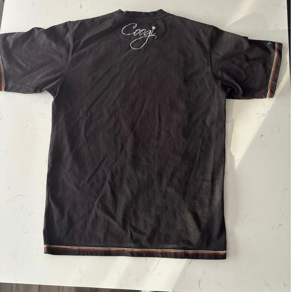 Vtg Coogie graphic T-shirt Five color chords black size L Men dopamine Artsy - Picture 9 of 12